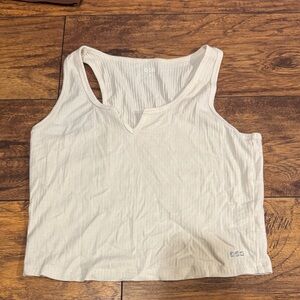 DSG Women's Off-White Ribbed Tank Top